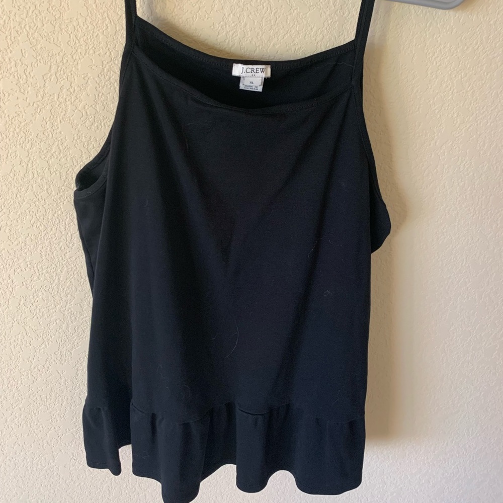 EUC Black Peplum Tank